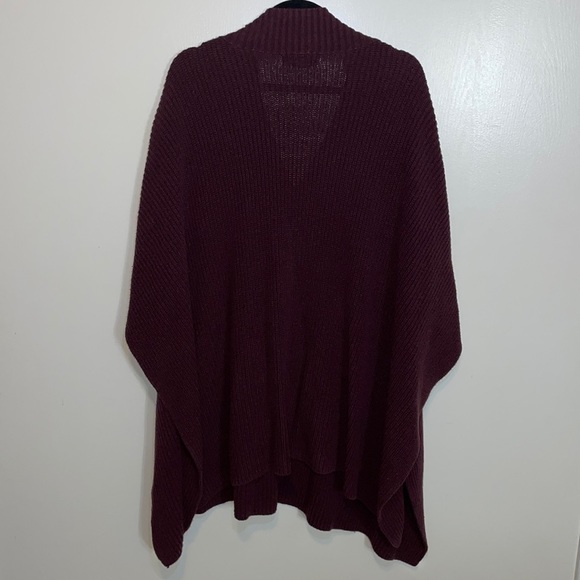 Style & Co. Loose Maroon Poncho Size S/M - Picture 2 of 5